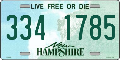 NH license plate 3341785