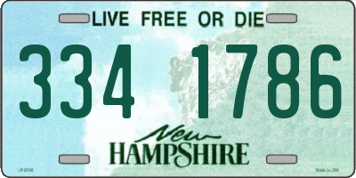 NH license plate 3341786