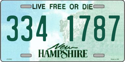 NH license plate 3341787