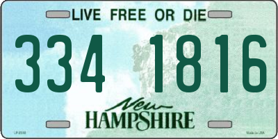 NH license plate 3341816