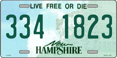 NH license plate 3341823