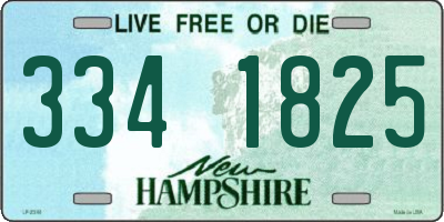 NH license plate 3341825
