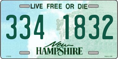 NH license plate 3341832