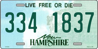 NH license plate 3341837