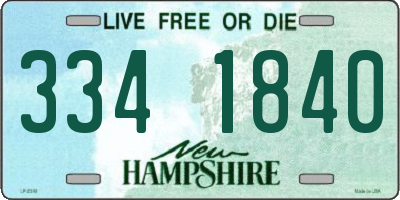 NH license plate 3341840
