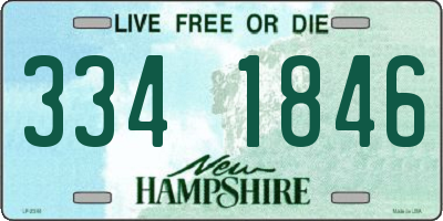 NH license plate 3341846