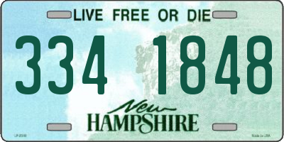 NH license plate 3341848