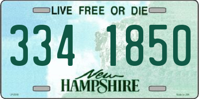 NH license plate 3341850