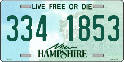 NH license plate 3341853
