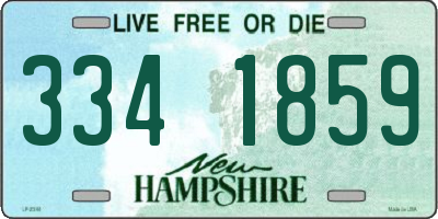 NH license plate 3341859