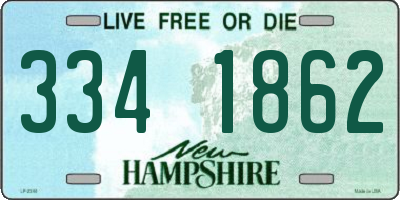 NH license plate 3341862