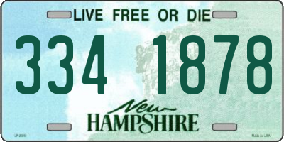 NH license plate 3341878