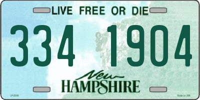 NH license plate 3341904