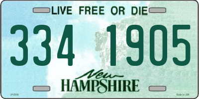 NH license plate 3341905