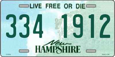 NH license plate 3341912