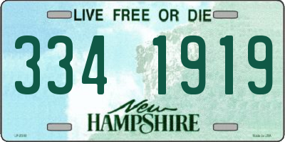 NH license plate 3341919
