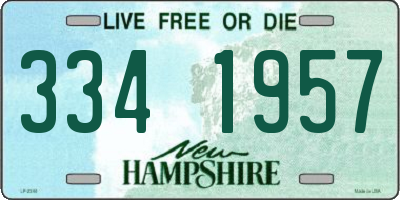NH license plate 3341957