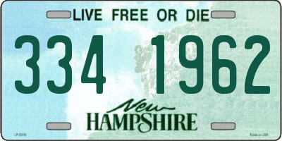 NH license plate 3341962