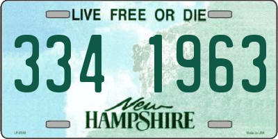 NH license plate 3341963