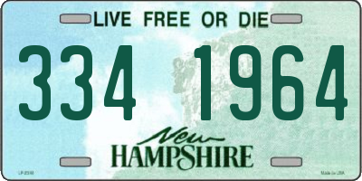 NH license plate 3341964