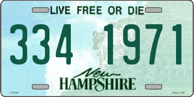 NH license plate 3341971