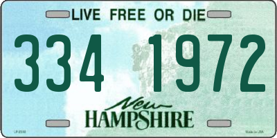 NH license plate 3341972