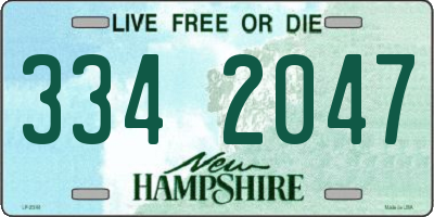 NH license plate 3342047