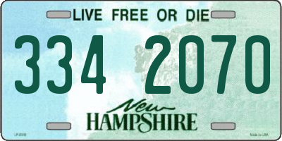 NH license plate 3342070