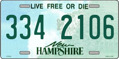 NH license plate 3342106