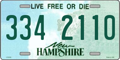 NH license plate 3342110
