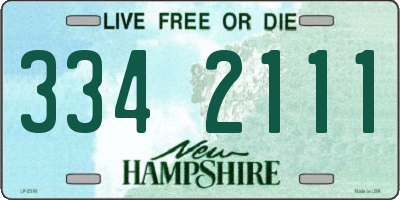 NH license plate 3342111