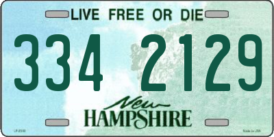 NH license plate 3342129