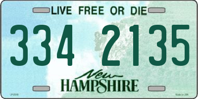 NH license plate 3342135