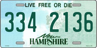 NH license plate 3342136