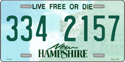 NH license plate 3342157