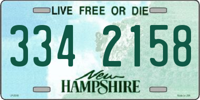 NH license plate 3342158