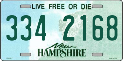 NH license plate 3342168