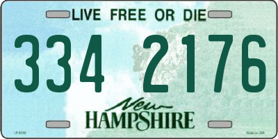 NH license plate 3342176