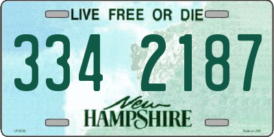NH license plate 3342187