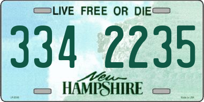 NH license plate 3342235