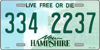 NH license plate 3342237