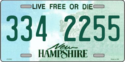 NH license plate 3342255