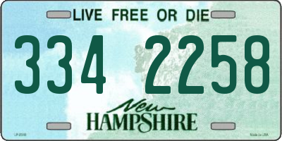 NH license plate 3342258