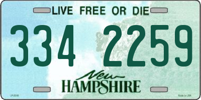 NH license plate 3342259
