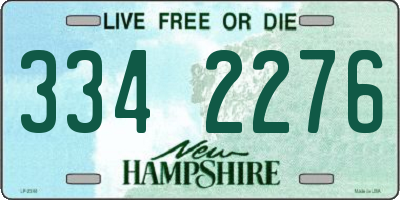 NH license plate 3342276