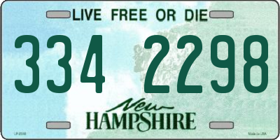 NH license plate 3342298