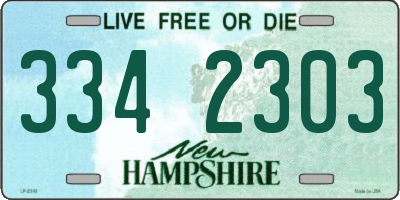 NH license plate 3342303