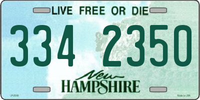 NH license plate 3342350