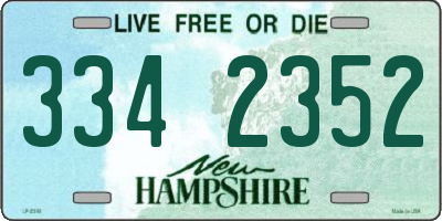 NH license plate 3342352