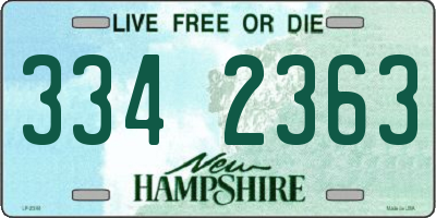 NH license plate 3342363
